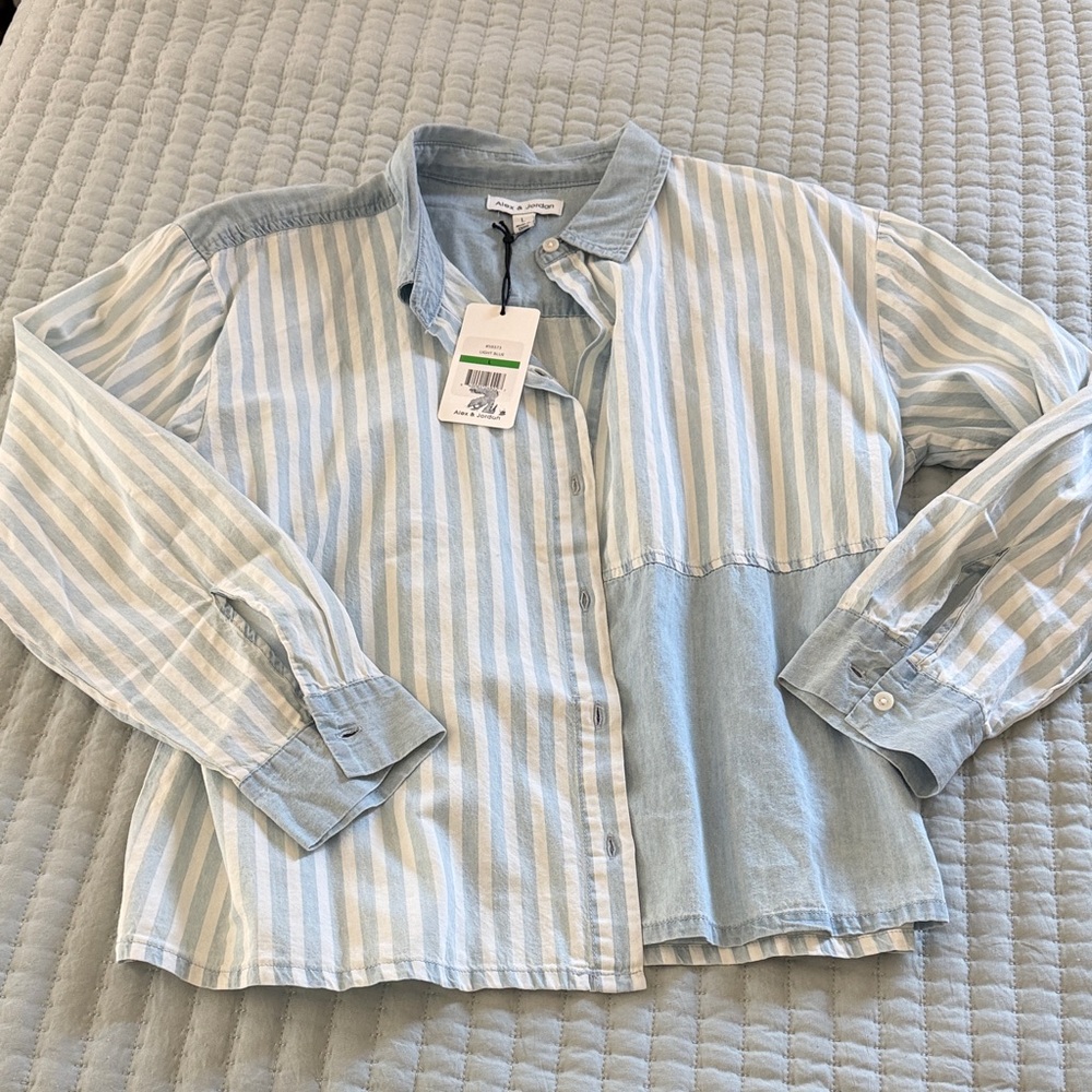 Stylish Striped Button Down Shirt